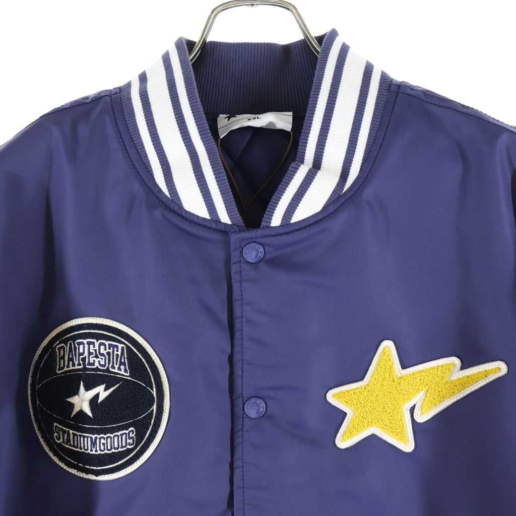 A BATHING APE(アベイシングエイプ) X STADIUM GOODS VARSITY JACKET スタジアムジャケット パープル 001HJJ231901C