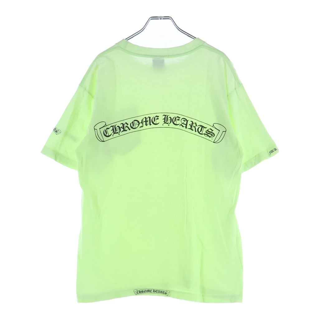 CHROME HEARTS(クロムハーツ) Vertical Log S/S Tee ヴァーティカルロゴ クルーネック半袖Tシャツカットソー グリーン