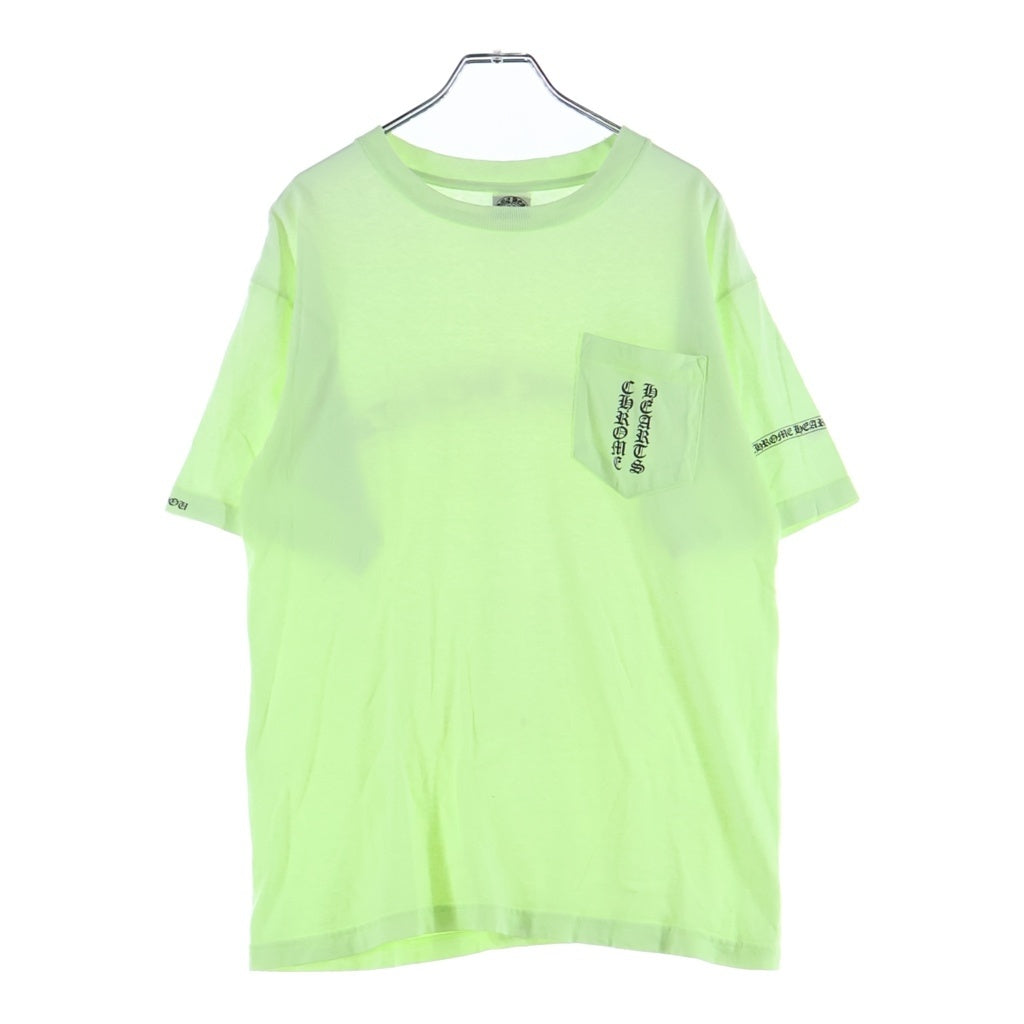 CHROME HEARTS(クロムハーツ) Vertical Log S/S Tee ヴァーティカルロゴ クルーネック半袖Tシャツカットソー グリーン