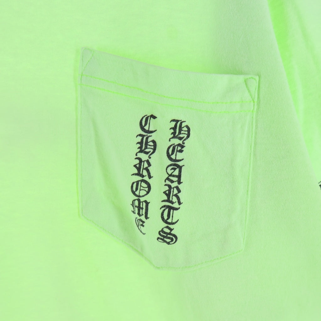 CHROME HEARTS(クロムハーツ) Vertical Log S/S Tee ヴァーティカルロゴ クルーネック半袖Tシャツカットソー グリーン