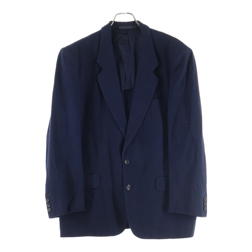 COMME des GARCONS HOMME(コムデギャルソンオム) 80s ヘリンボーンコットンテーラードジャケット ネイビー HJ-02004M