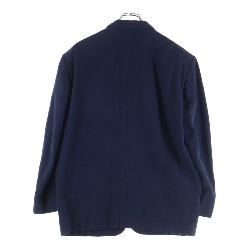 COMME des GARCONS HOMME(コムデギャルソンオム) 80s ヘリンボーンコットンテーラードジャケット ネイビー HJ-02004M