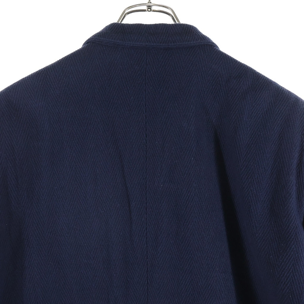 COMME des GARCONS HOMME(コムデギャルソンオム) 80s ヘリンボーンコットンテーラードジャケット ネイビー HJ-02004M
