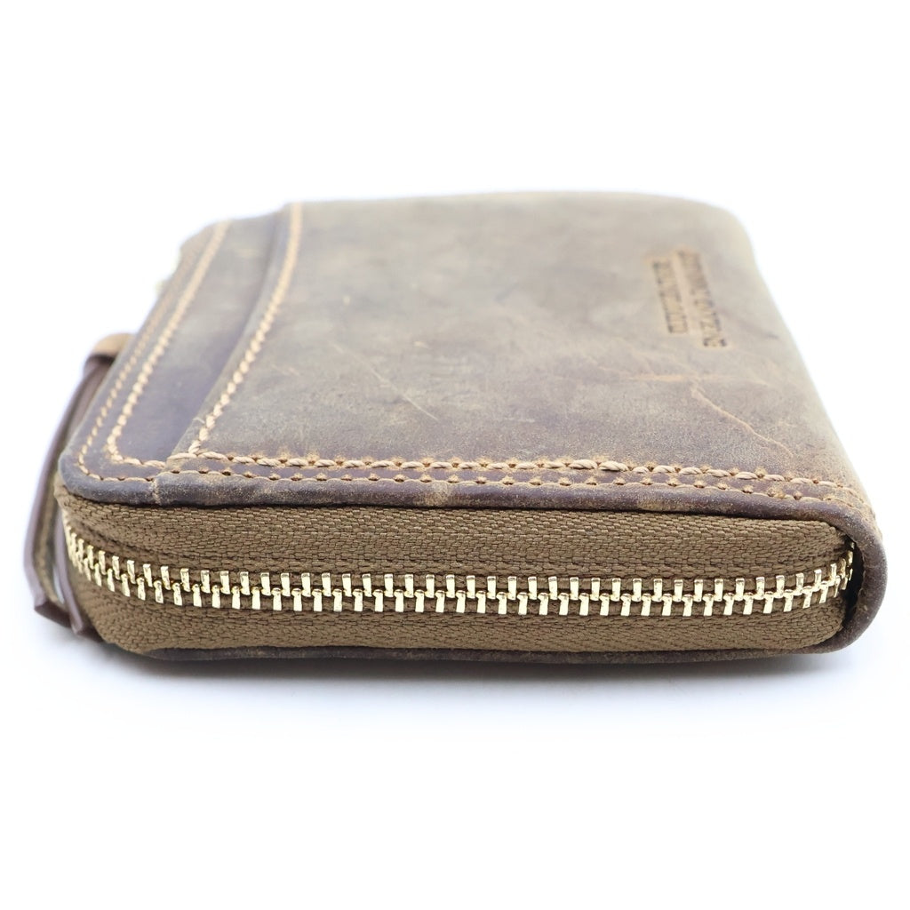 NO BRAND(ノーブランド) BAGGY PORT（バギーポート）KUDU クードゥーレザー L字ファスナー コンパクトウォレット 財布 ブラウン ZKM905