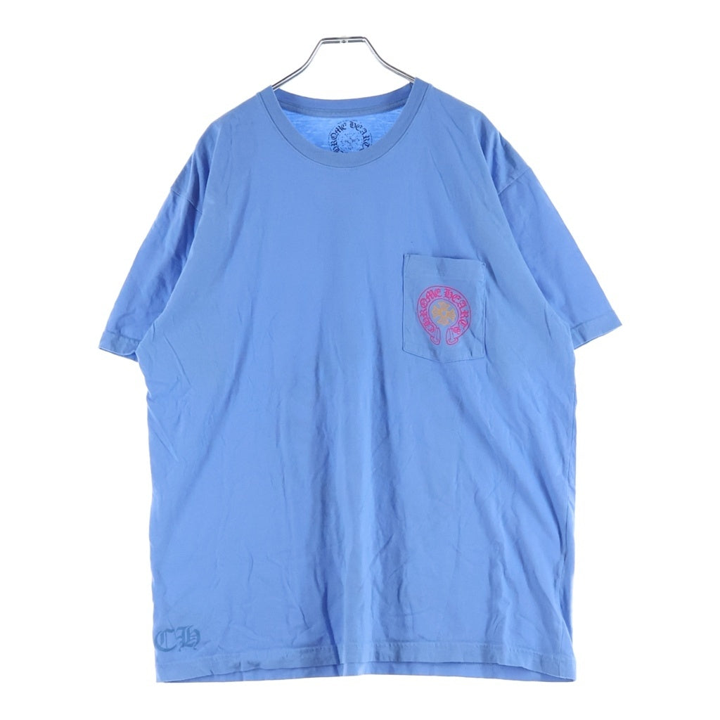 CHROME HEARTS(クロムハーツ) MIAMI Limited Horseshoe Tee マイアミ限定 ホースシュープリント クルーネック半袖Tシャツカットソー ブルー