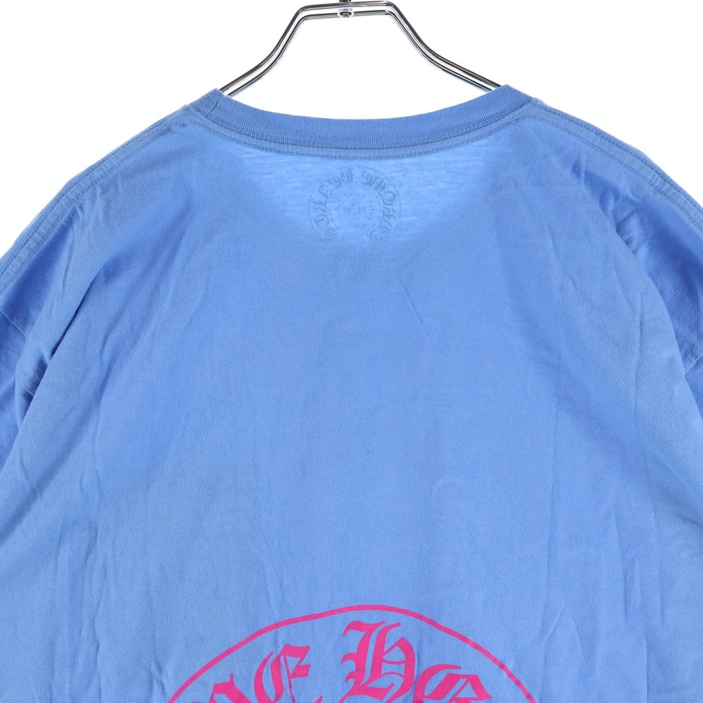 CHROME HEARTS(クロムハーツ) MIAMI Limited Horseshoe Tee マイアミ限定 ホースシュープリント クルーネック半袖Tシャツカットソー ブルー