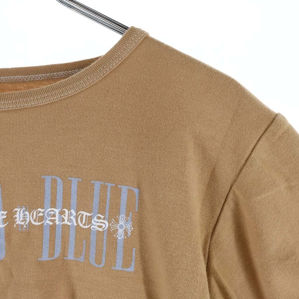CHROME HEARTS(クロムハーツ) Dipped In Blue Cropped Tee クロップド クルーネック半袖Tシャツカットソー レディース ブラウン