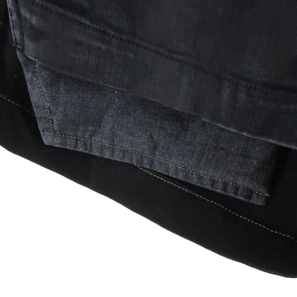 Rick Owens DRKSHDW(リックオウエンス ダークシャドウ) FOG BOXERS フォグ ボクサーズ ワックス加工ドローストリングデニムショートパンツ レディース ブラック DS02E7319-SBW