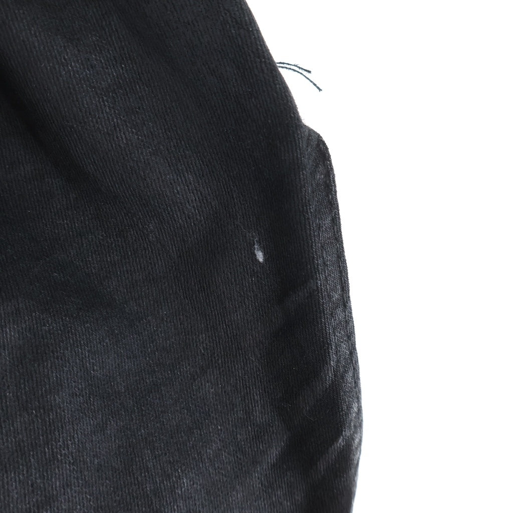 Rick Owens DRKSHDW(リックオウエンス ダークシャドウ) FOG BOXERS フォグ ボクサーズ ワックス加工ドローストリングデニムショートパンツ レディース ブラック DS02E7319-SBW