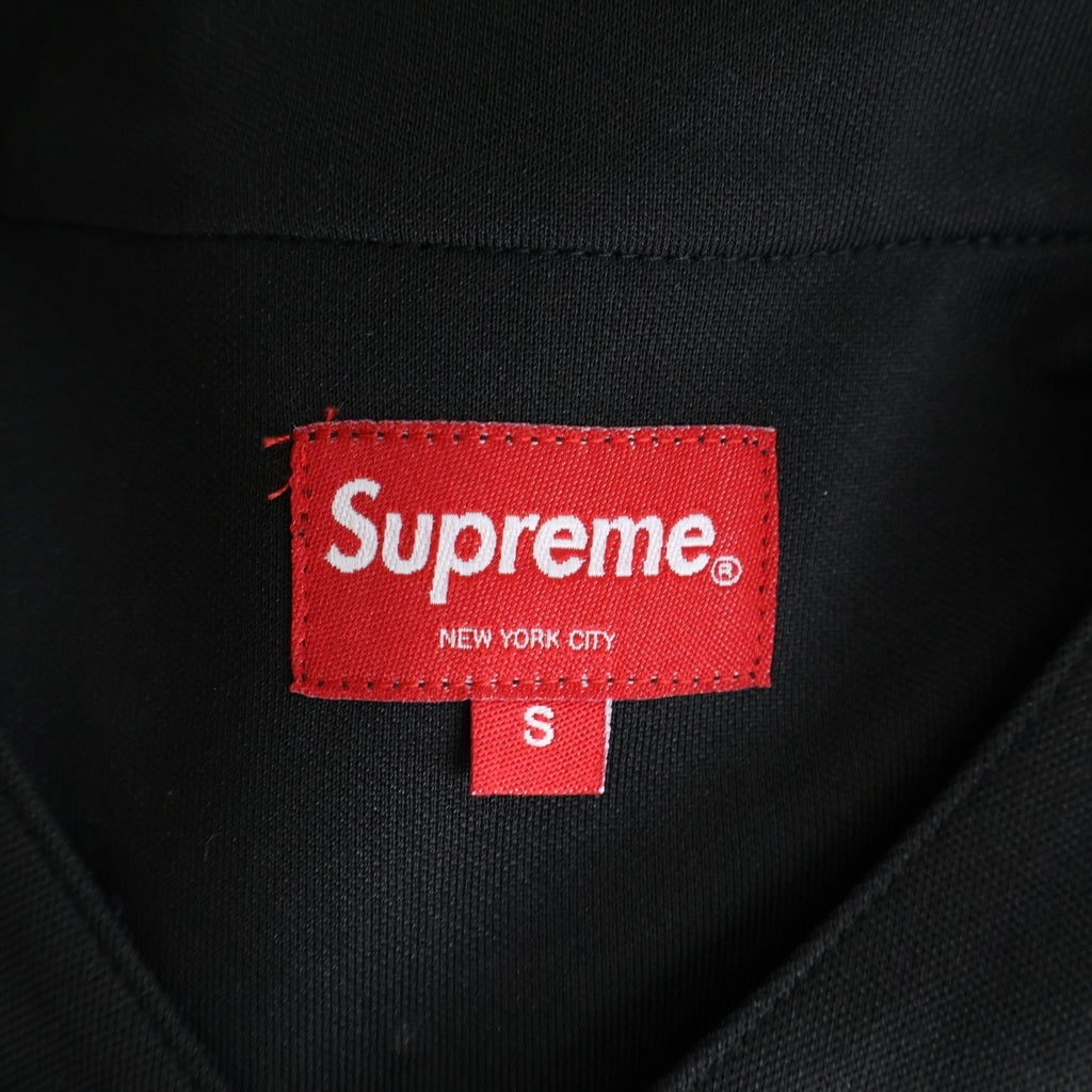 SUPREME(シュプリーム) 20SS Rhinestone Baseball Jersey ロゴ ラインストーン ベースボールシャツ ブラック