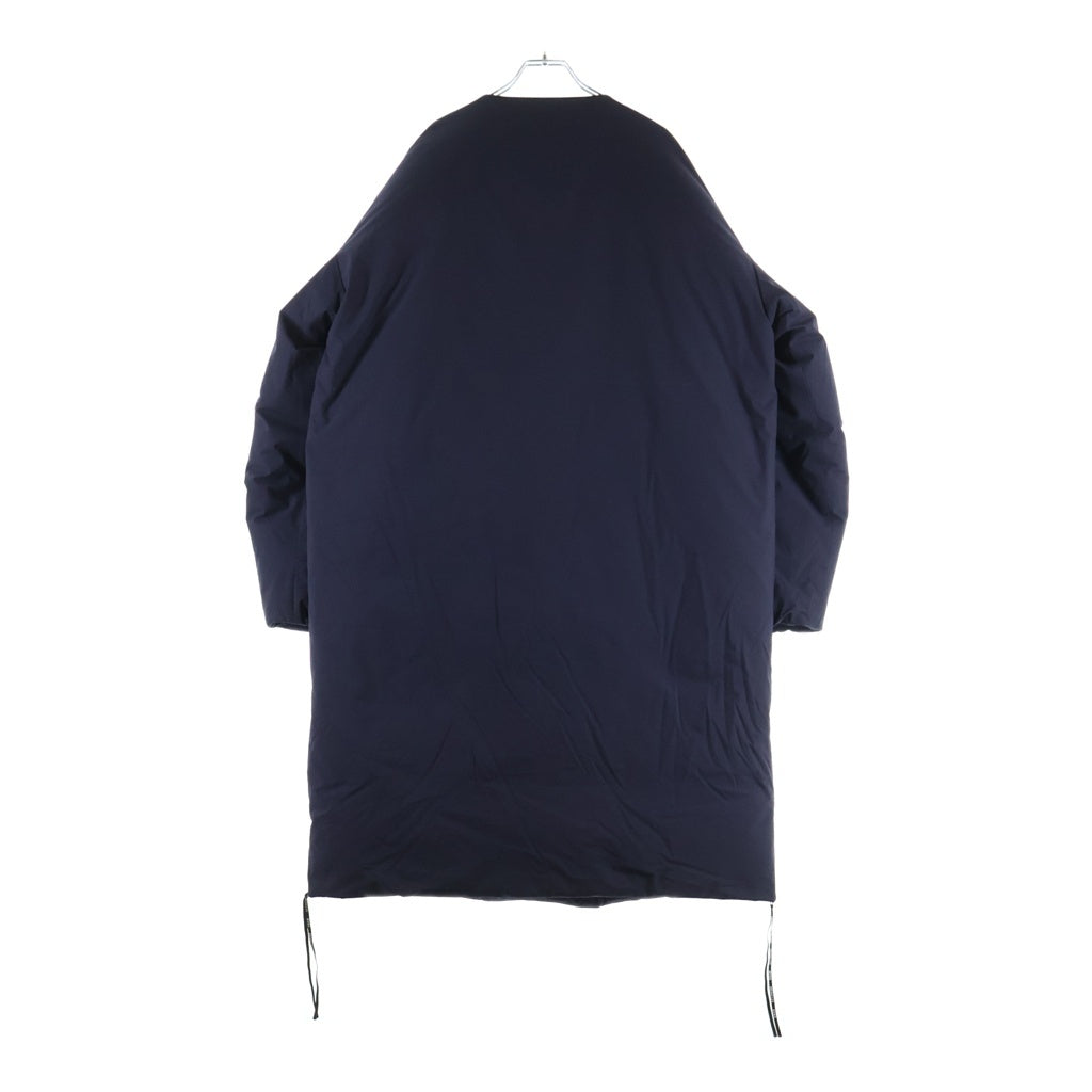 MONCLER GENIUS(モンクレール ジーニアス) 21AW ×HYKE GIUBBOTTO MUVERAN LONG COAT ハイク ノーカラーダウンコート レディース ネイビー G209K1C00002 M1192