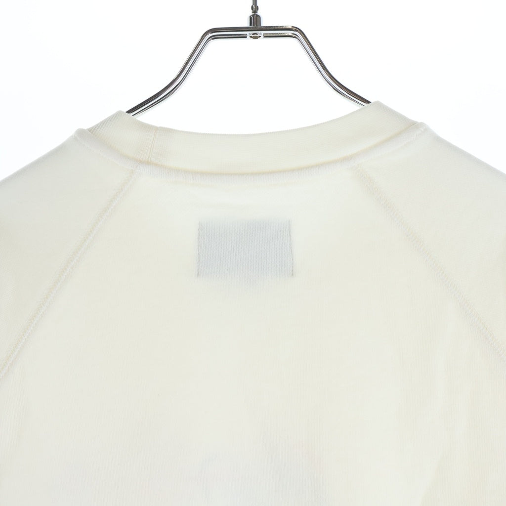 CASABLANCA(カサブランカ) 22SS Fujita san Sweatshirt フロントフリント クルーネック長袖スウェットトレーナー ホワイト MS22-JTP-011