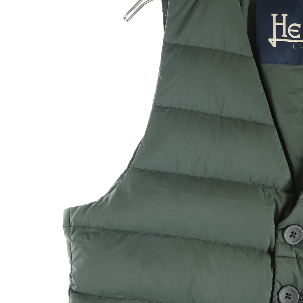 HERNO(ヘルノ) LEGEND IL GILET ボーダーキルティングダウンベスト カーキ P1002ULE-19288-7900