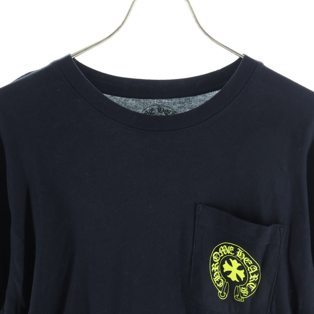 CHROME HEARTS(クロムハーツ) Made In Hollywood Vertical Logo L/S Tee メイドインハリウッド ヴァーティカルロゴ アームフローラルプリント クルーネック長袖Tシャツ