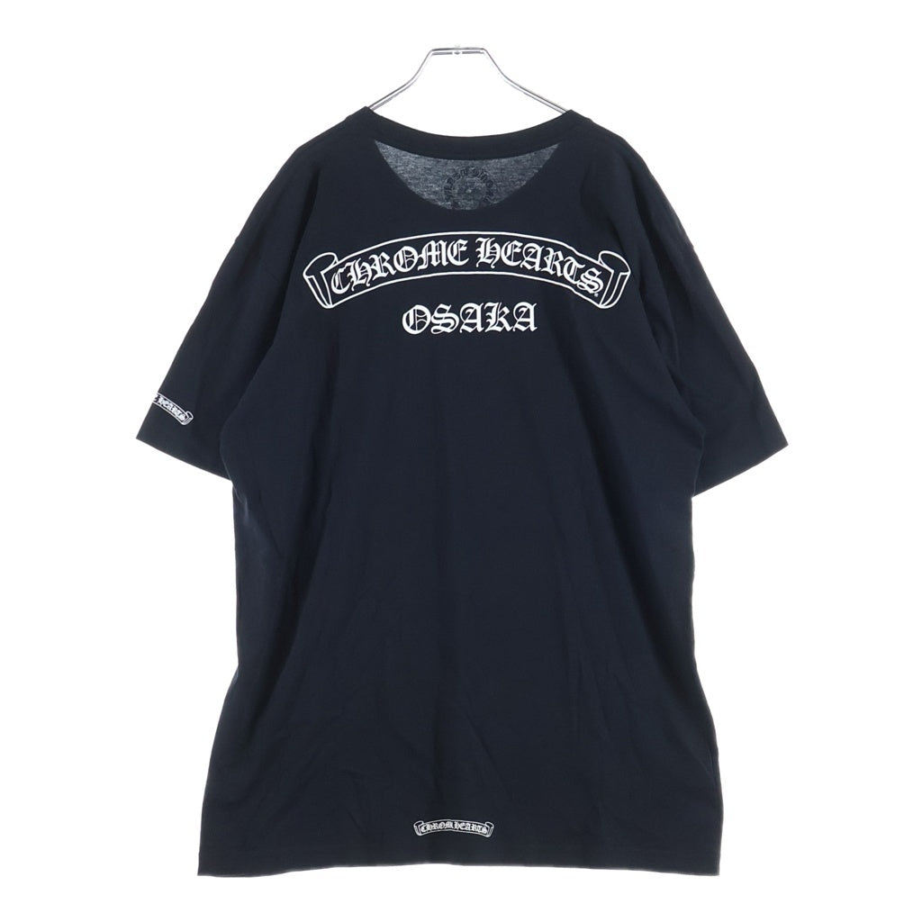 CHROME HEARTS(クロムハーツ) Osaka Back Scroll Label Logo S/S Tee 大阪限定 バックスクロールラベルプリント クルーネック半袖Tシャツカットソー ブラック
