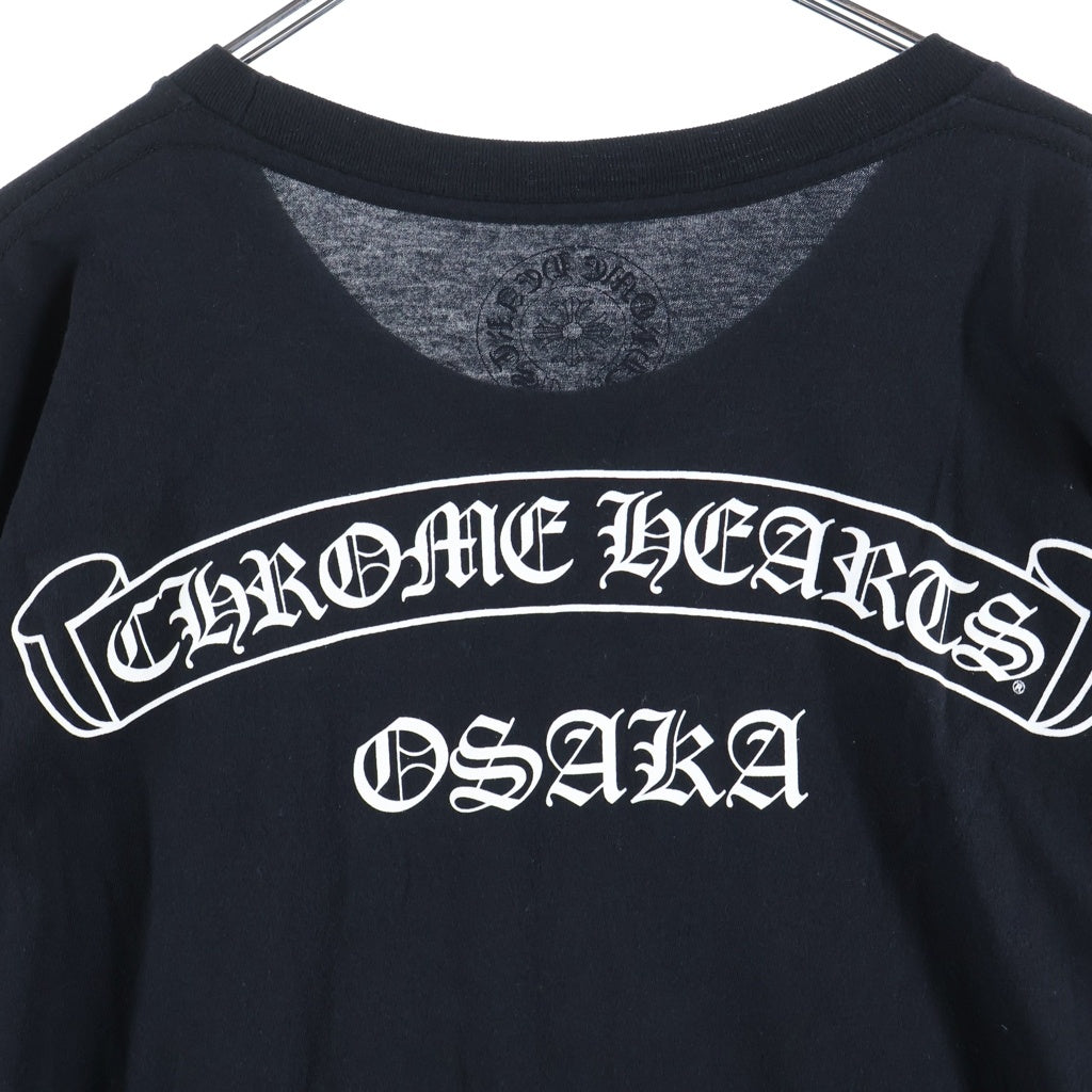 CHROME HEARTS(クロムハーツ) Osaka Back Scroll Label Logo S/S Tee 大阪限定 バックスクロールラベルプリント クルーネック半袖Tシャツカットソー ブラック