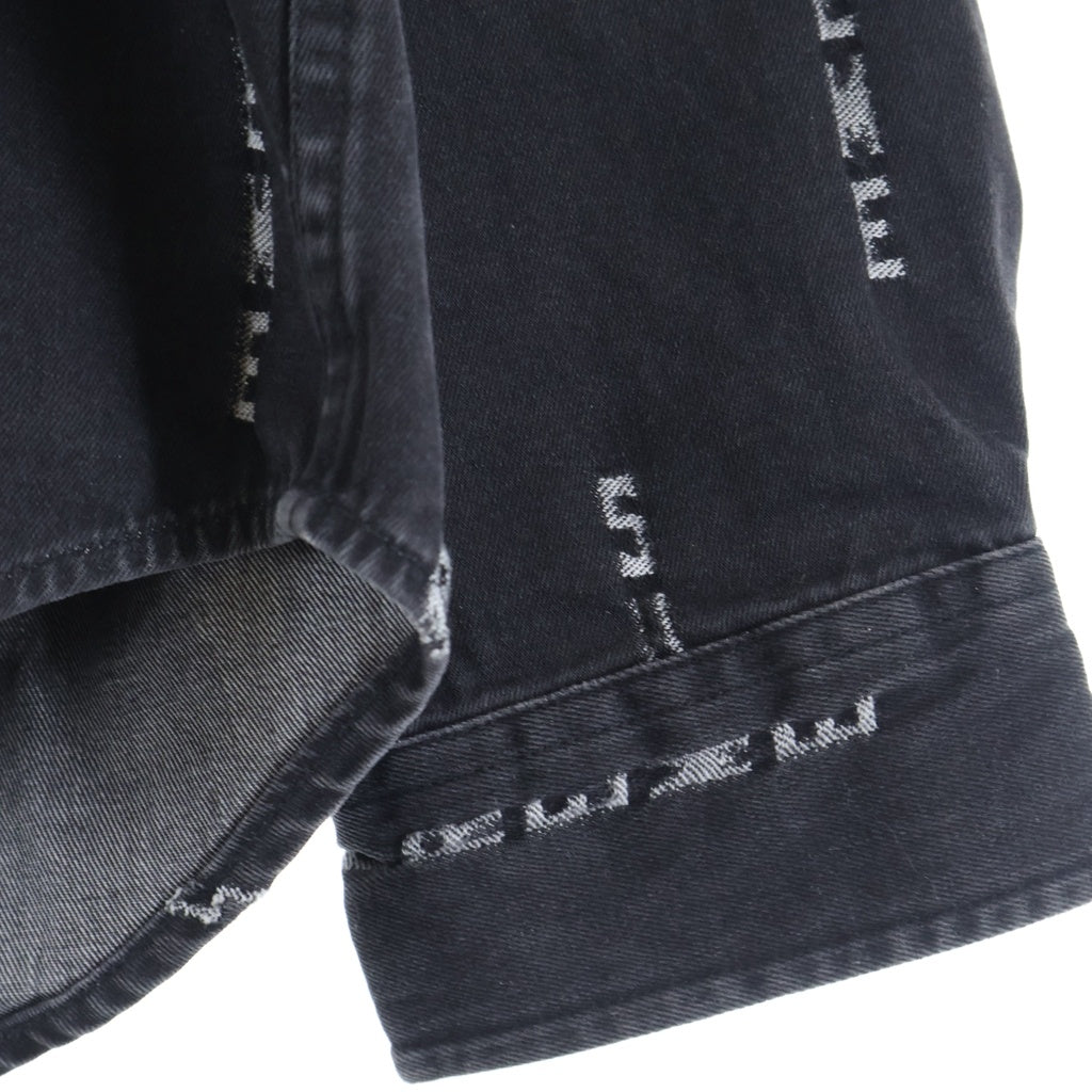 SUPREME(シュプリーム) 20AW Logo Stripe Jacquard Denim Shirt ロゴストライプ 長袖ジャガードデニムシャツ ブラック