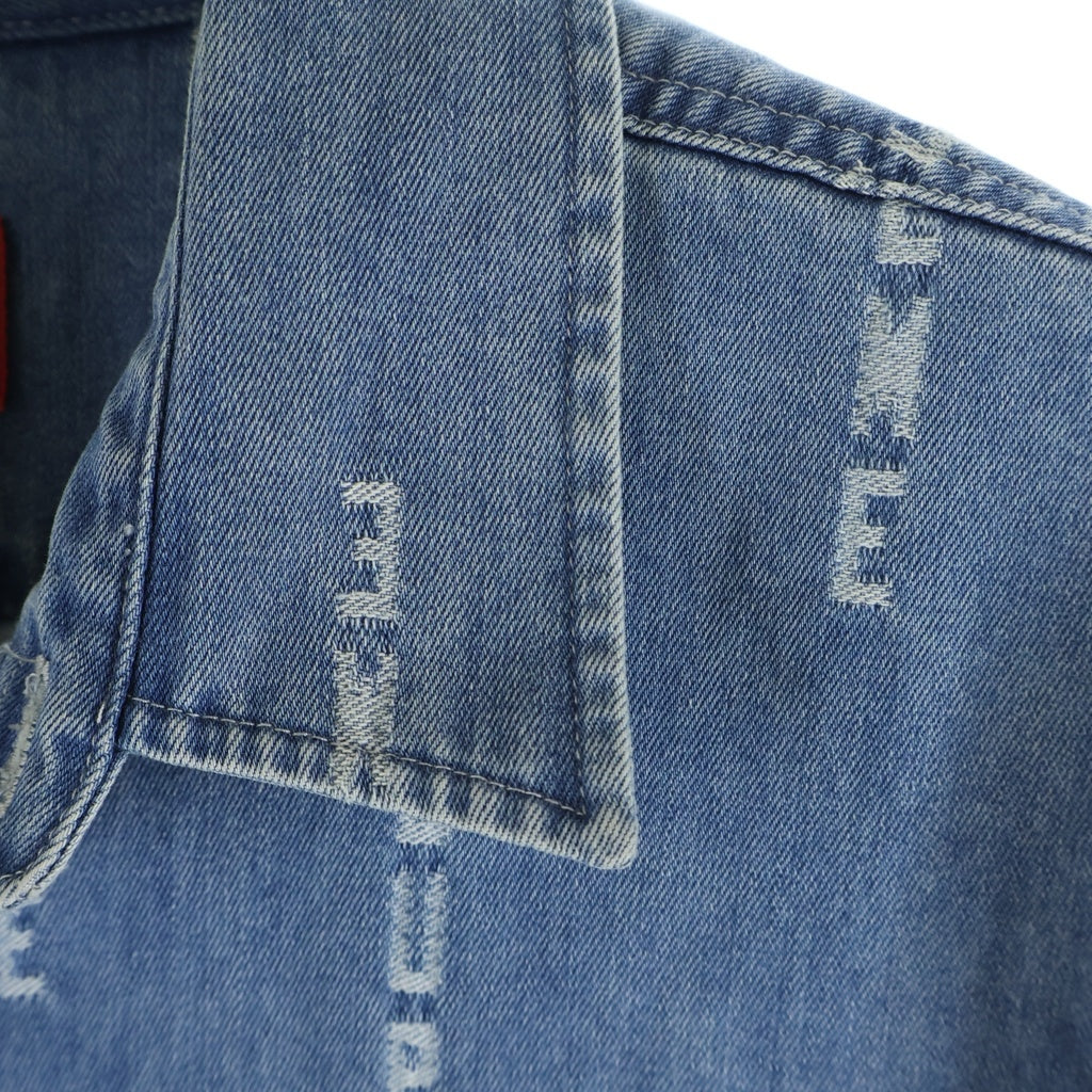 SUPREME(シュプリーム) 20AW Logo Stripe Jacquard Denim Shirt ロゴストライプ 長袖ジャガードデニムシャツ インディゴ