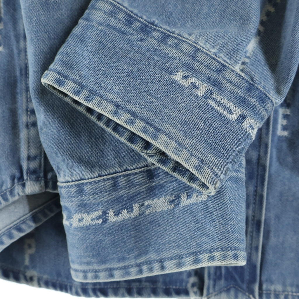 SUPREME(シュプリーム) 20AW Logo Stripe Jacquard Denim Shirt ロゴストライプ 長袖ジャガードデニムシャツ インディゴ