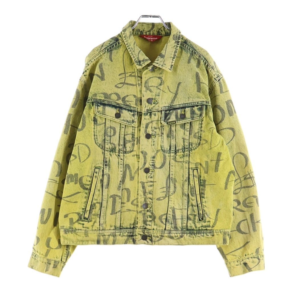 SUPREME(シュプリーム) 20AW Black Ark Denim Trucker Jacket 総柄 長袖デニムトラッカージャケット イエロー