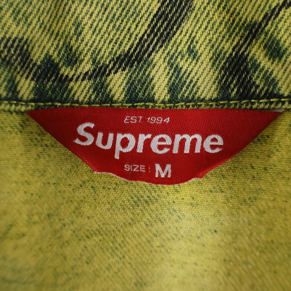 SUPREME(シュプリーム) 20AW Black Ark Denim Trucker Jacket 総柄 長袖デニムトラッカージャケット イエロー