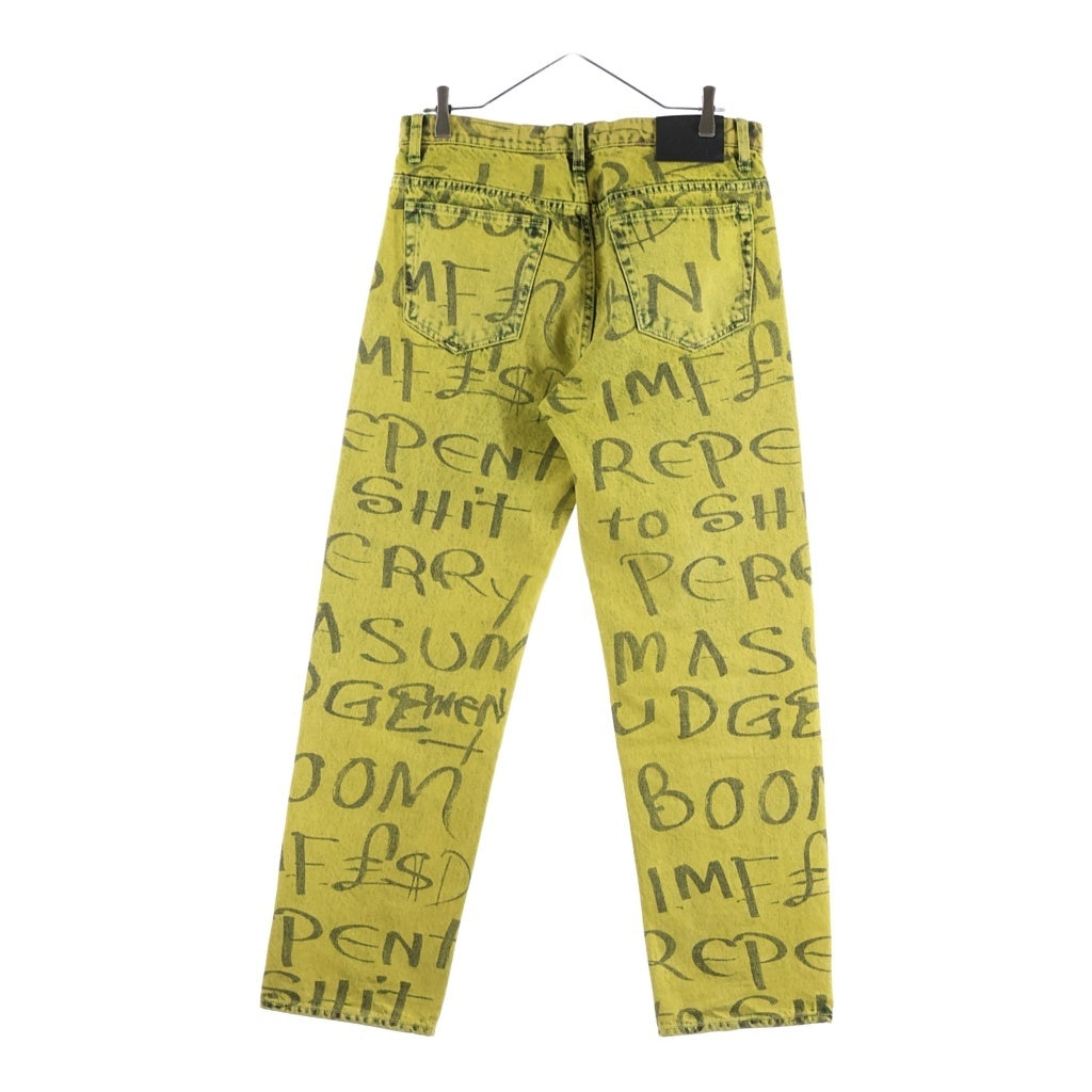 SUPREME(シュプリーム) 20AW Black Ark Regular Jean 総柄 ボタンフライデニムパンツ イエロー