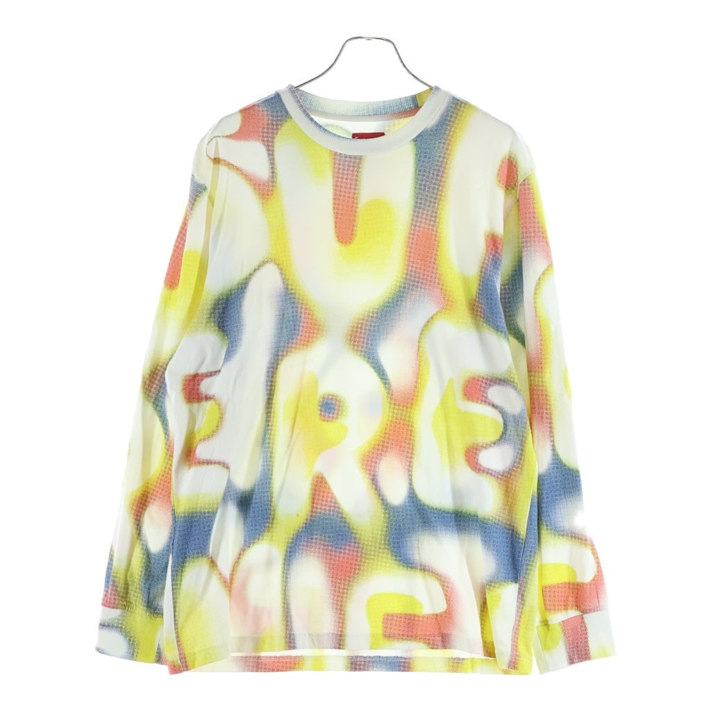 SUPREME(シュプリーム) 21SS Half Tone L/S Tee 総柄プリント クルーネック長袖Tシャツカットソー マルチカラー