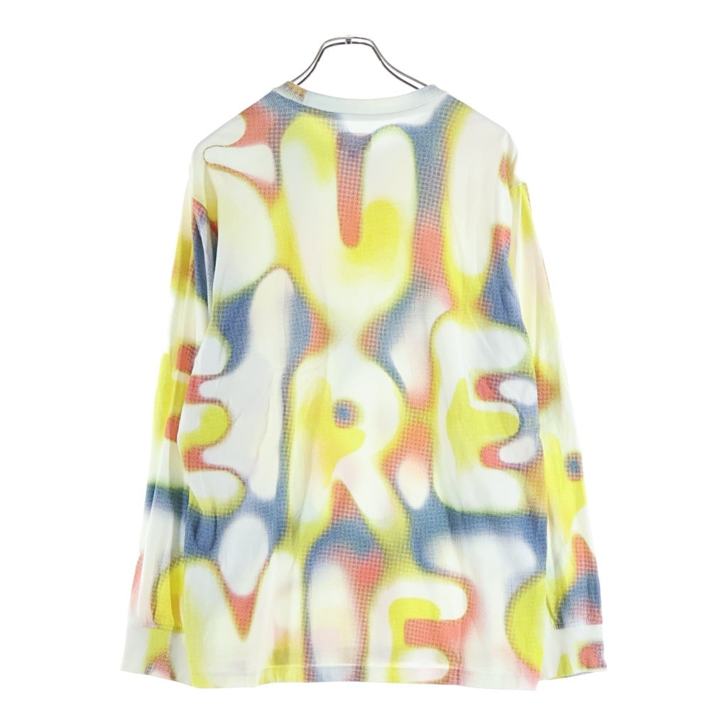 SUPREME(シュプリーム) 21SS Half Tone L/S Tee 総柄プリント クルーネック長袖Tシャツカットソー マルチカラー