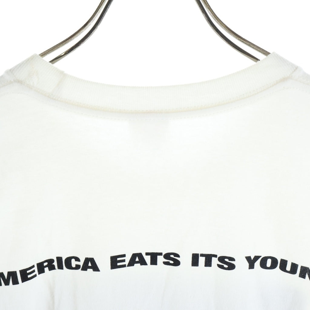 SUPREME(シュプリーム) 21AW America Eats Its Young Tee 両面プリント クルーネック半袖Tシャツカットソー ホワイト