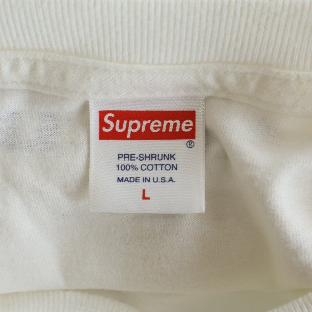 SUPREME(シュプリーム) 21AW America Eats Its Young Tee 両面プリント クルーネック半袖Tシャツカットソー ホワイト