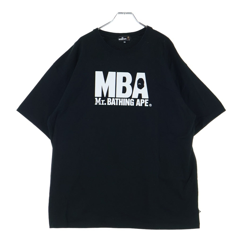 A BATHING APE(アベイシングエイプ) MBA ロゴプリント クルーネック半袖Tシャツカットソー ブラック 7M20-109-317