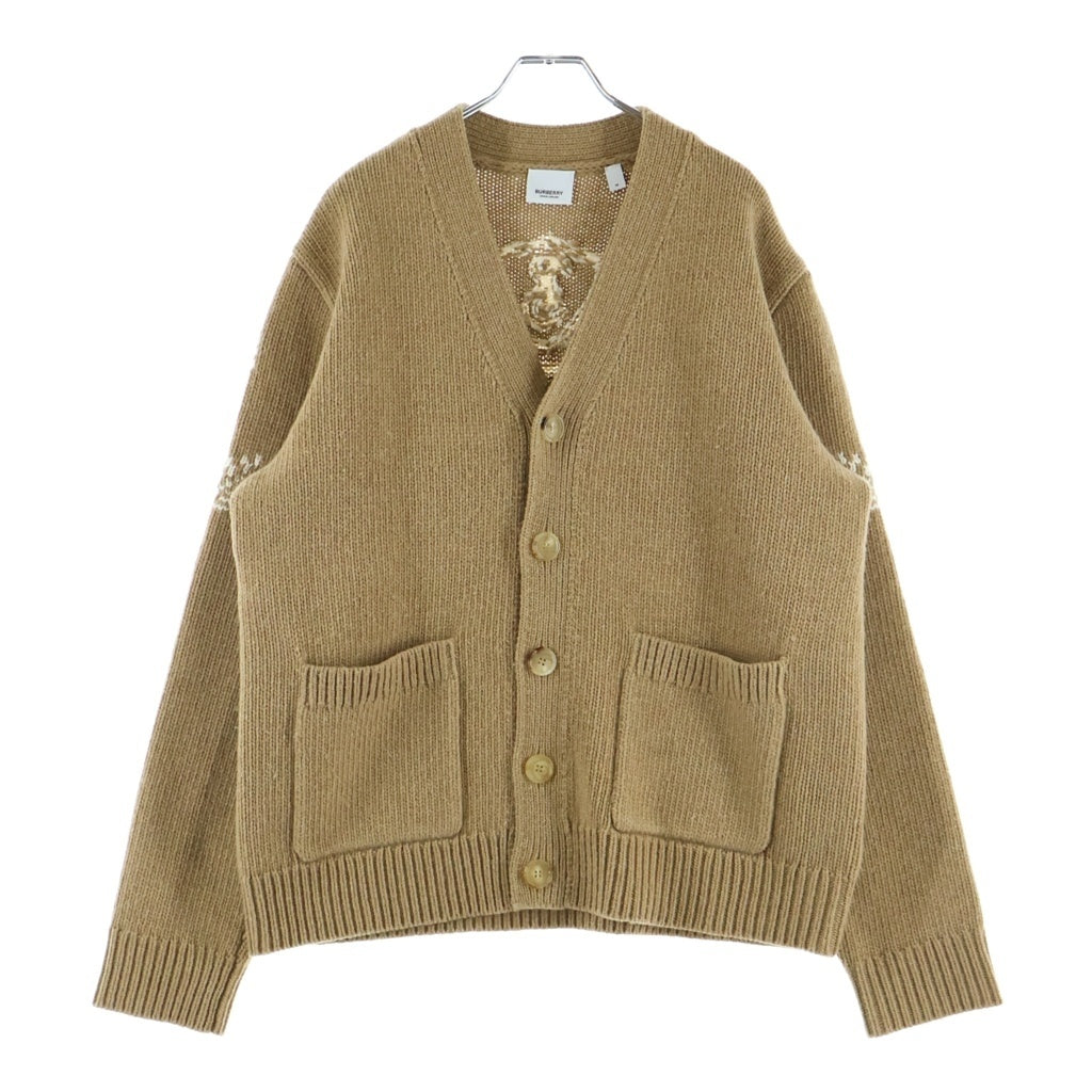 BURBERRY LONDON(バーバリーロンドン) Anwell EKD Cardigan バックロゴ ウール編み込み カーディガン ブラウン レディース 8058762
