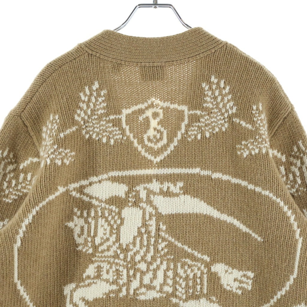 BURBERRY LONDON(バーバリーロンドン) Anwell EKD Cardigan バックロゴ ウール編み込み カーディガン ブラウン レディース 8058762