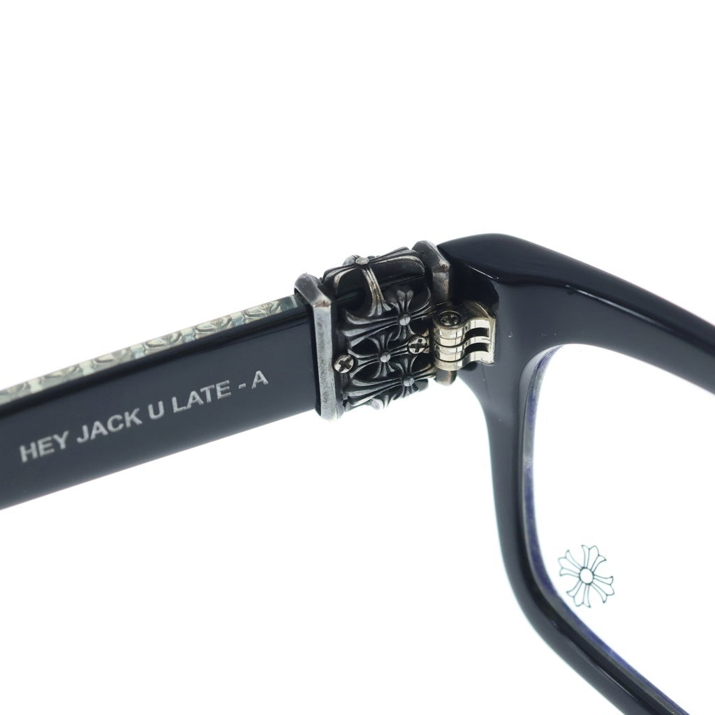CHROME HEARTS(クロムハーツ) HEY JACK U LATE-A セメタリークロステンプル スクエアフレームサングラス ブラック