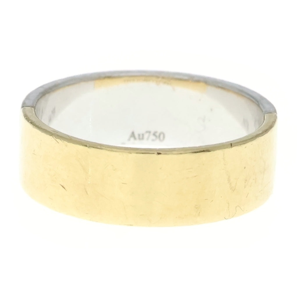 FIVE THIRTY PARK(ファイブサーティーパーク) 6mm Chronus Flat Band Ring au750 コンビリング シルバー/ゴールド