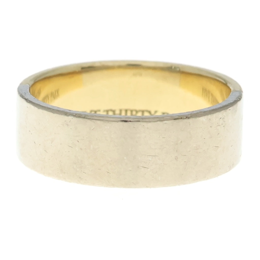 FIVE THIRTY PARK(ファイブサーティーパーク) 6mm Chronus Flat Band Ring au750 コンビリング シルバー/ゴールド