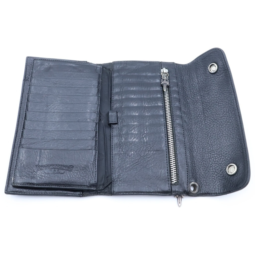 CHROME HEARTS(クロムハーツ) WAVE ウェーブ レザーウォレット 財布 ブラック