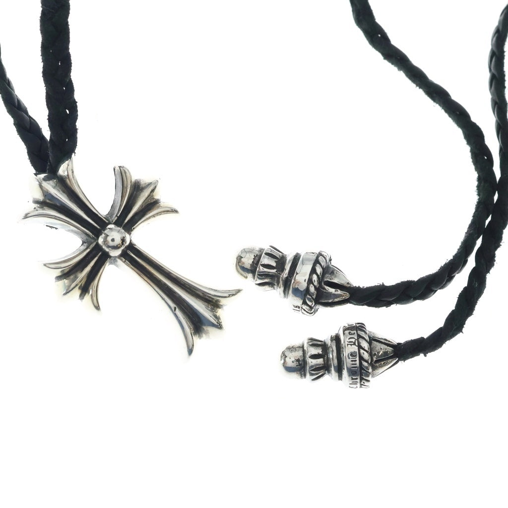 CHROME HEARTS(クロムハーツ) CH CRS SMLスモールCHクロス BC ボロチップブレイド ネックレス シルバー BCA220