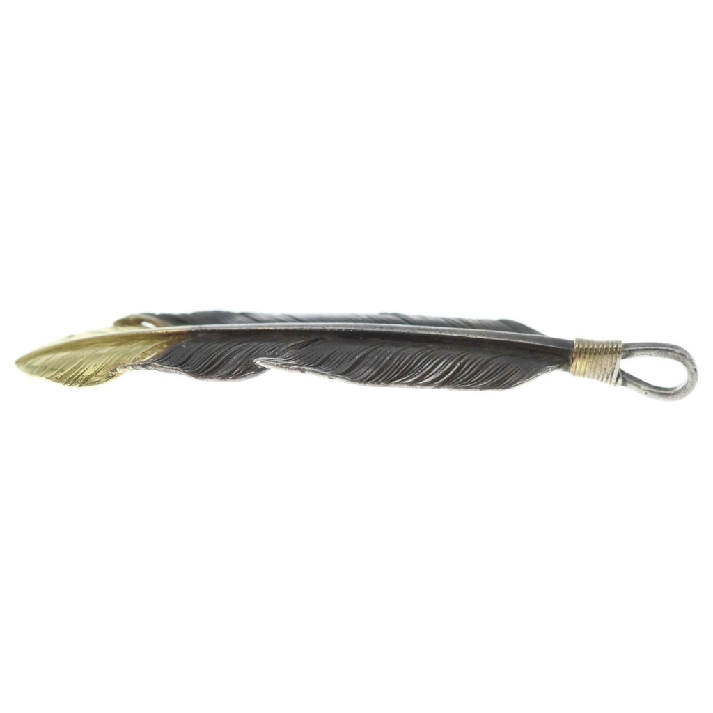 鷲見太郎(ワシミタロウ) K18 Feather Top 01 金巻 先金フェザー ペンダントトップ シルバー/ゴールド