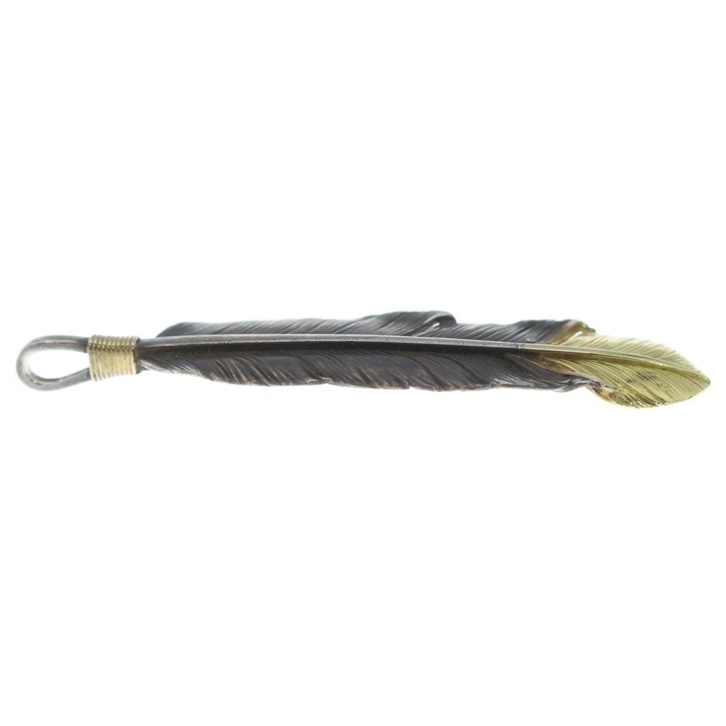 鷲見太郎(ワシミタロウ) K18 Feather Top 01 金巻 先金フェザー ペンダントトップ シルバー/ゴールド