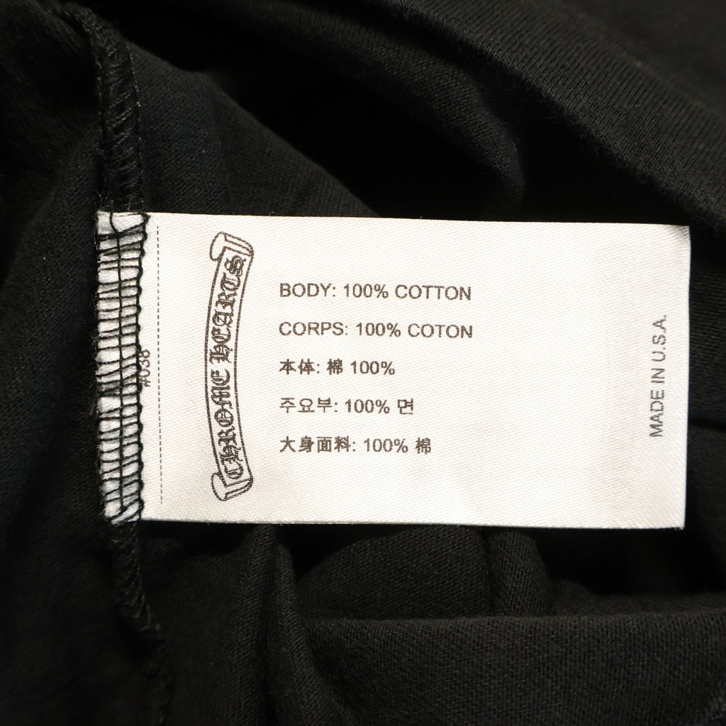 CHROME HEARTS(クロムハーツ) Neck Logo S/S Tee ネックロゴ クルーネック半袖Tシャツカットソー ブラック