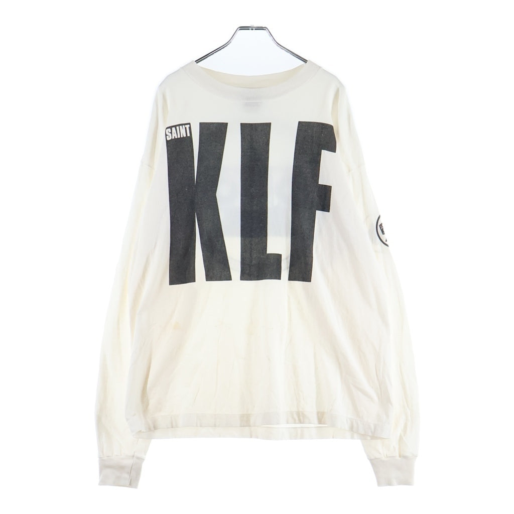 SAINT MICHAEL(セントマイケル) 25AW ×The KLF L/S Tee クルーネック長袖Tシャツカットソー ホワイト SM-HR1-0000-C05