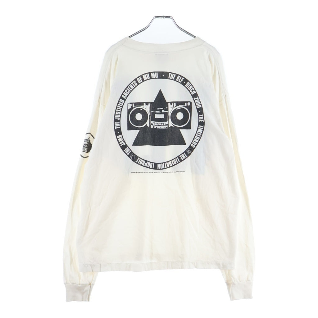 SAINT MICHAEL(セントマイケル) 25AW ×The KLF L/S Tee クルーネック長袖Tシャツカットソー ホワイト SM-HR1-0000-C05