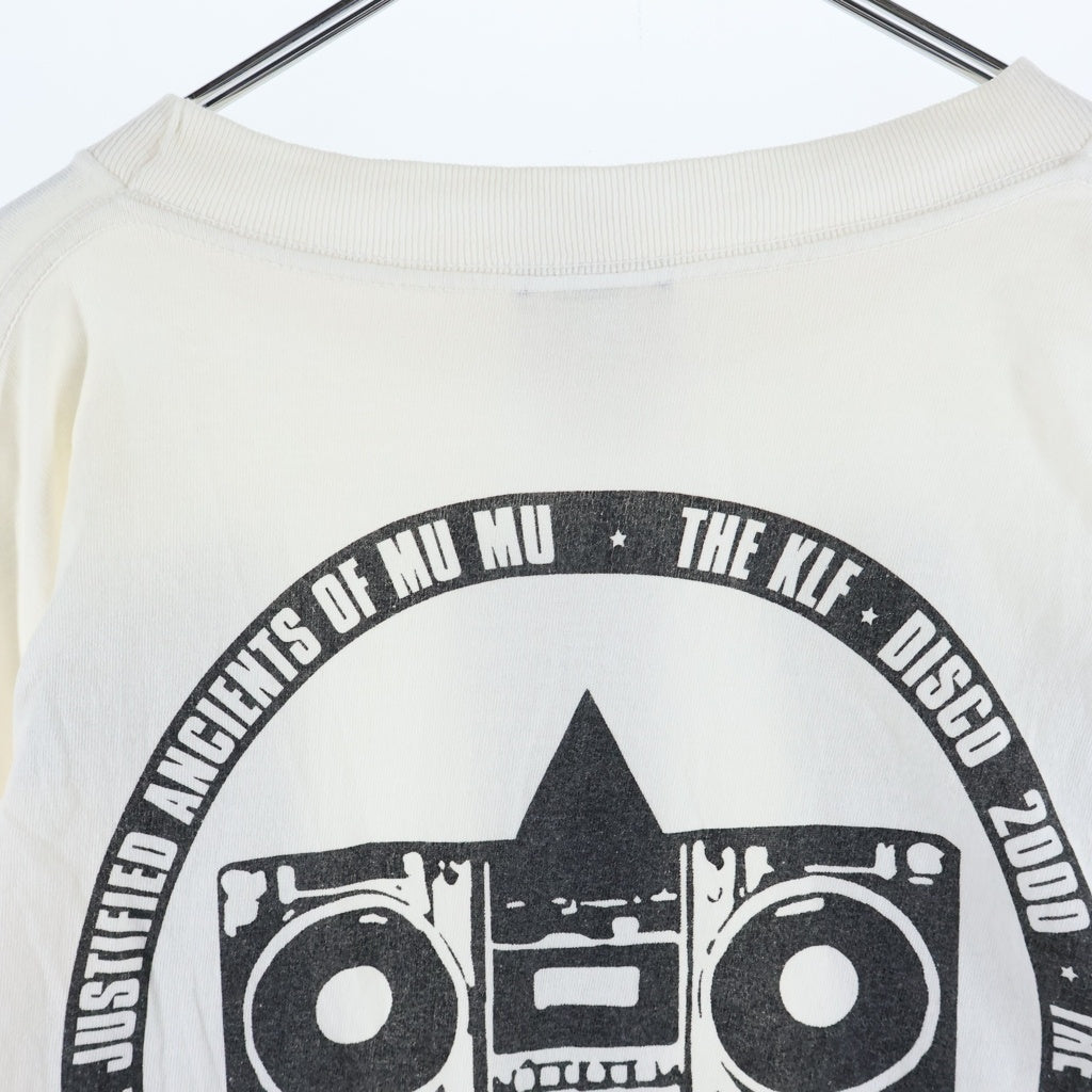 SAINT MICHAEL(セントマイケル) 25AW ×The KLF L/S Tee クルーネック長袖Tシャツカットソー ホワイト SM-HR1-0000-C05