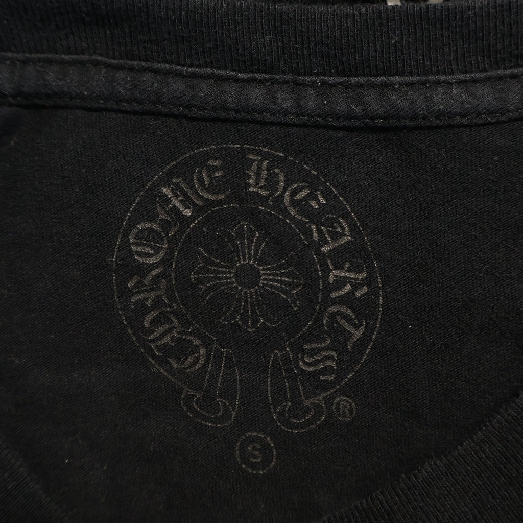 CHROME HEARTS(クロムハーツ) BACK 3 CRS HORSESHOE Tee バック3クロス ホースシュー クルーネック半袖Tシャツカットソー ブラック