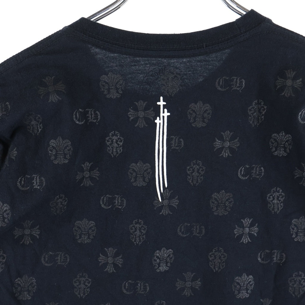 CHROME HEARTS(クロムハーツ) RS3 モノグラムマルチプリント クルーネック半袖Tシャツカットソー ブラック