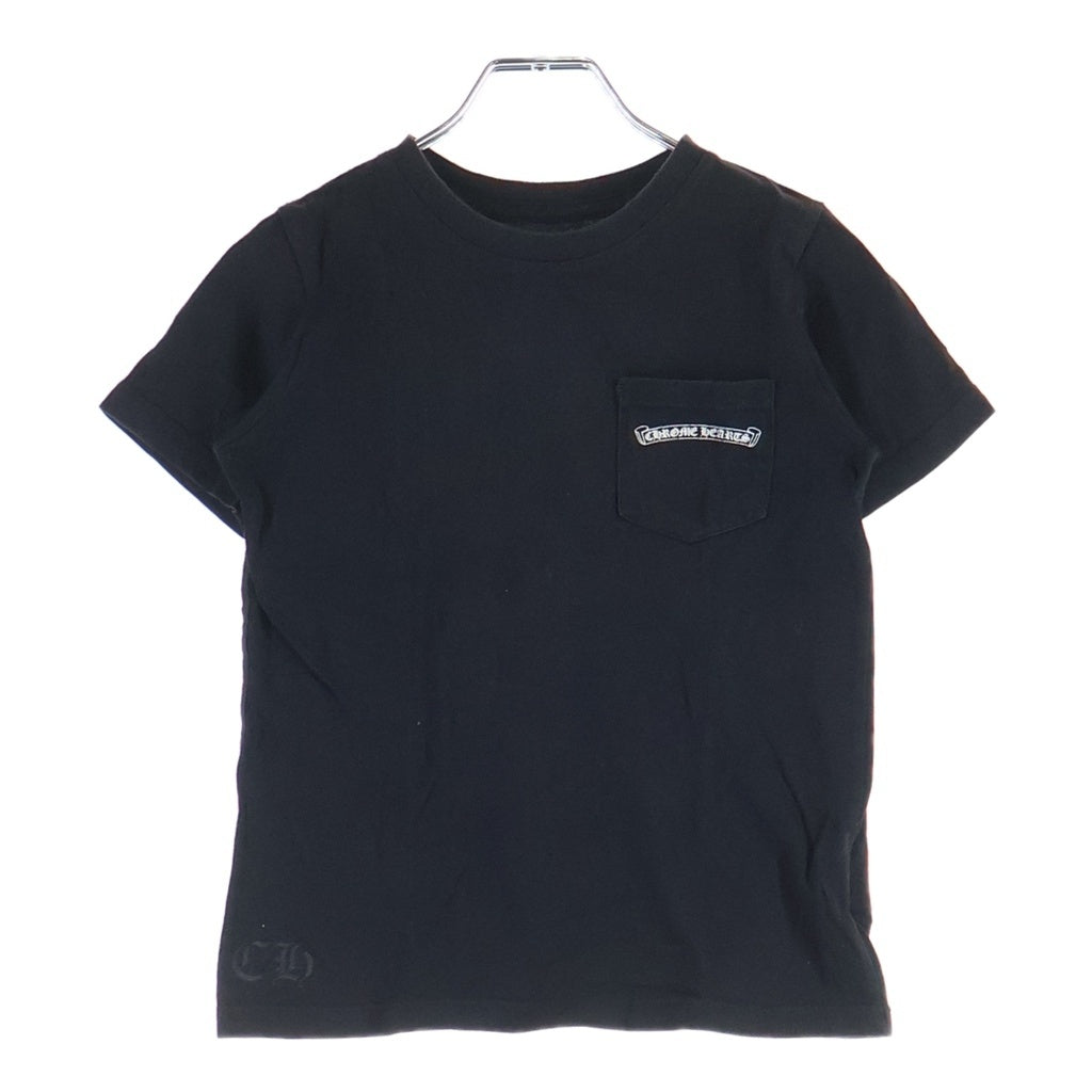 CHROME HEARTS(クロムハーツ) BACK SCROLL LABEL バックスクロールラベル クルーネック半袖Tシャツカットソー キッズ ブラック