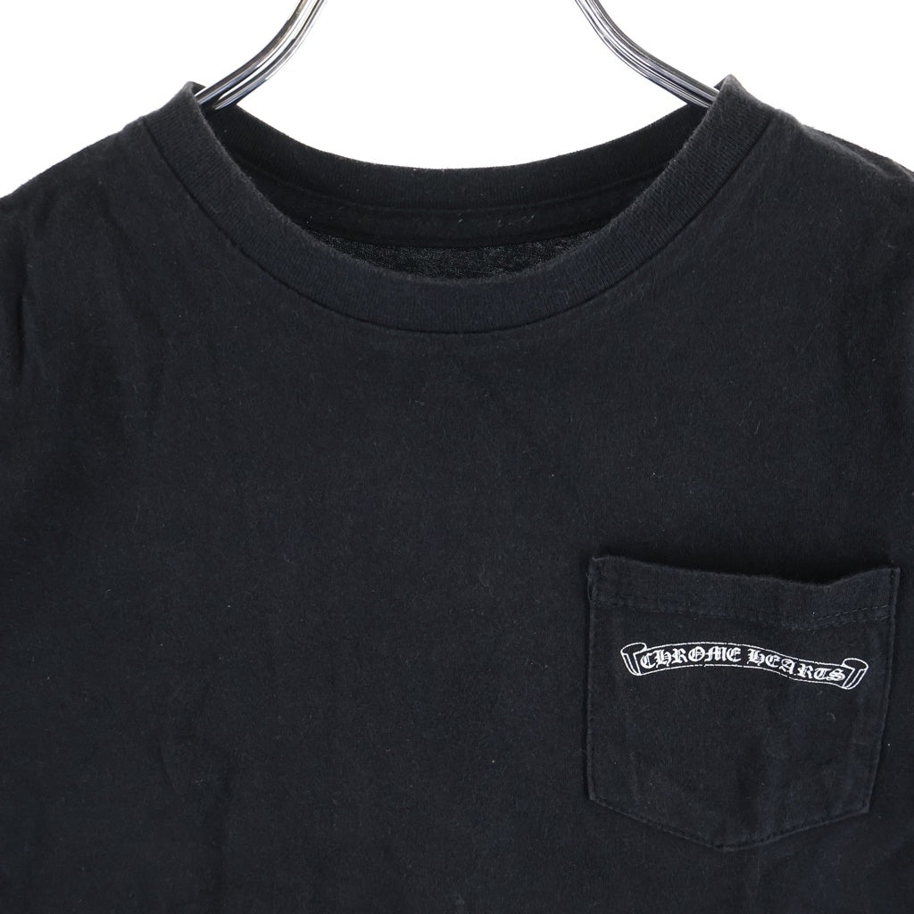 CHROME HEARTS(クロムハーツ) BACK SCROLL LABEL バックスクロールラベル クルーネック半袖Tシャツカットソー キッズ ブラック