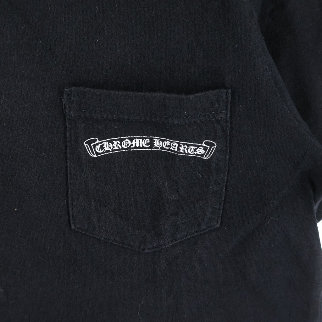 CHROME HEARTS(クロムハーツ) BACK SCROLL LABEL バックスクロールラベル クルーネック半袖Tシャツカットソー キッズ ブラック