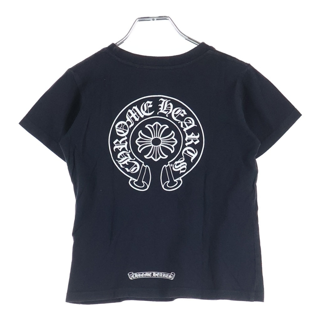 CHROME HEARTS(クロムハーツ) BACK HORSESHOE バックホースシュー クルーネック半袖Tシャツカットソー キッズ ブラック